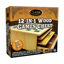 Load image into Gallery viewer, Classic Games | 12-In-1 Wood Games Chest