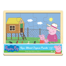 Load image into Gallery viewer, Wood Activities | Peppa Pig 12 Piece Wood Jigsaw Puzzle