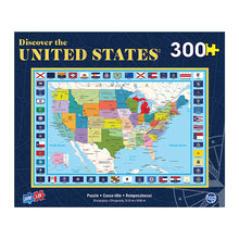 Load image into Gallery viewer, Sure Lox | 300 Piece Map of USA Discover Puzzle Collection