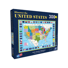 Load image into Gallery viewer, Sure Lox | 300 Piece Map of USA Discover Puzzle Collection