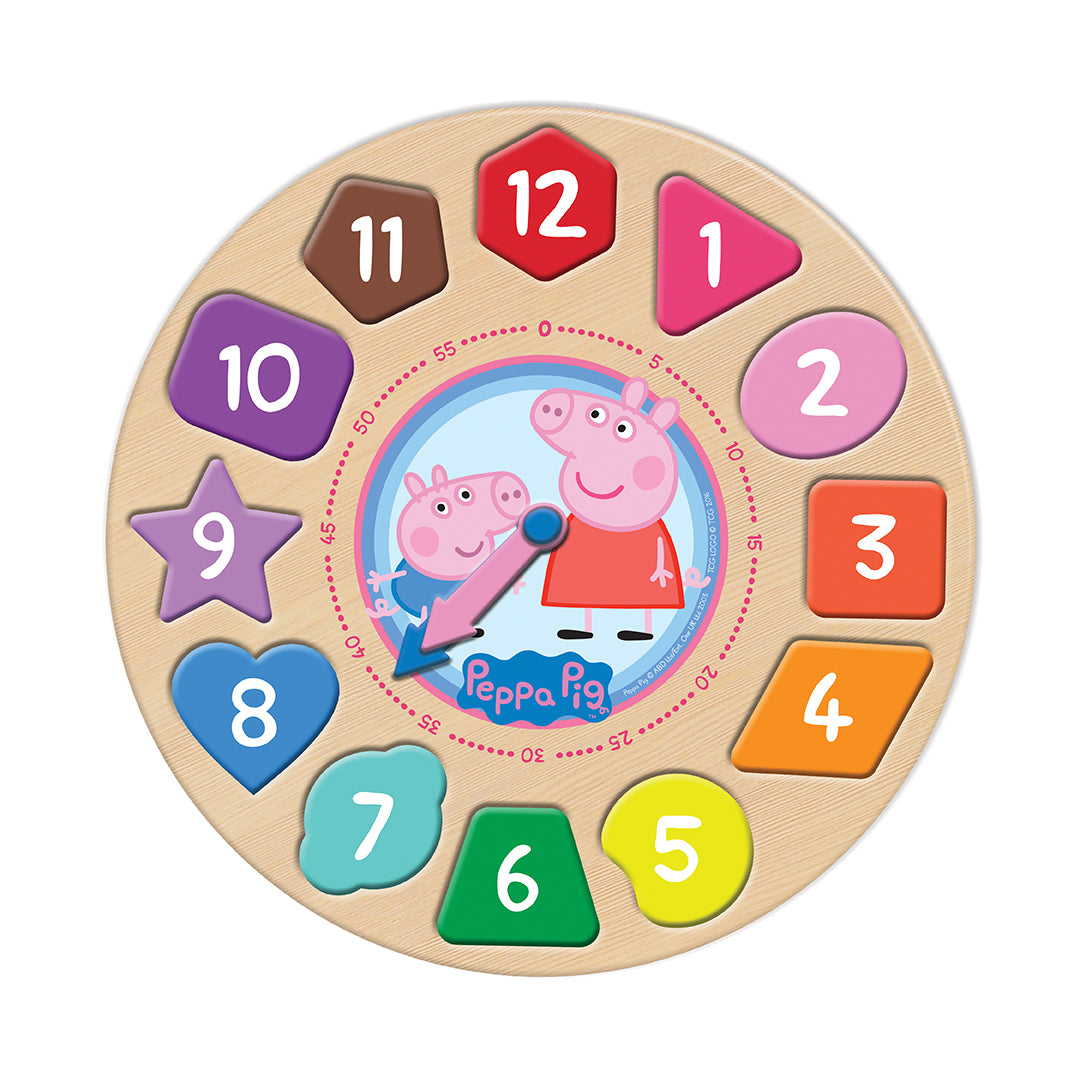Peppa pig cheap wooden clock