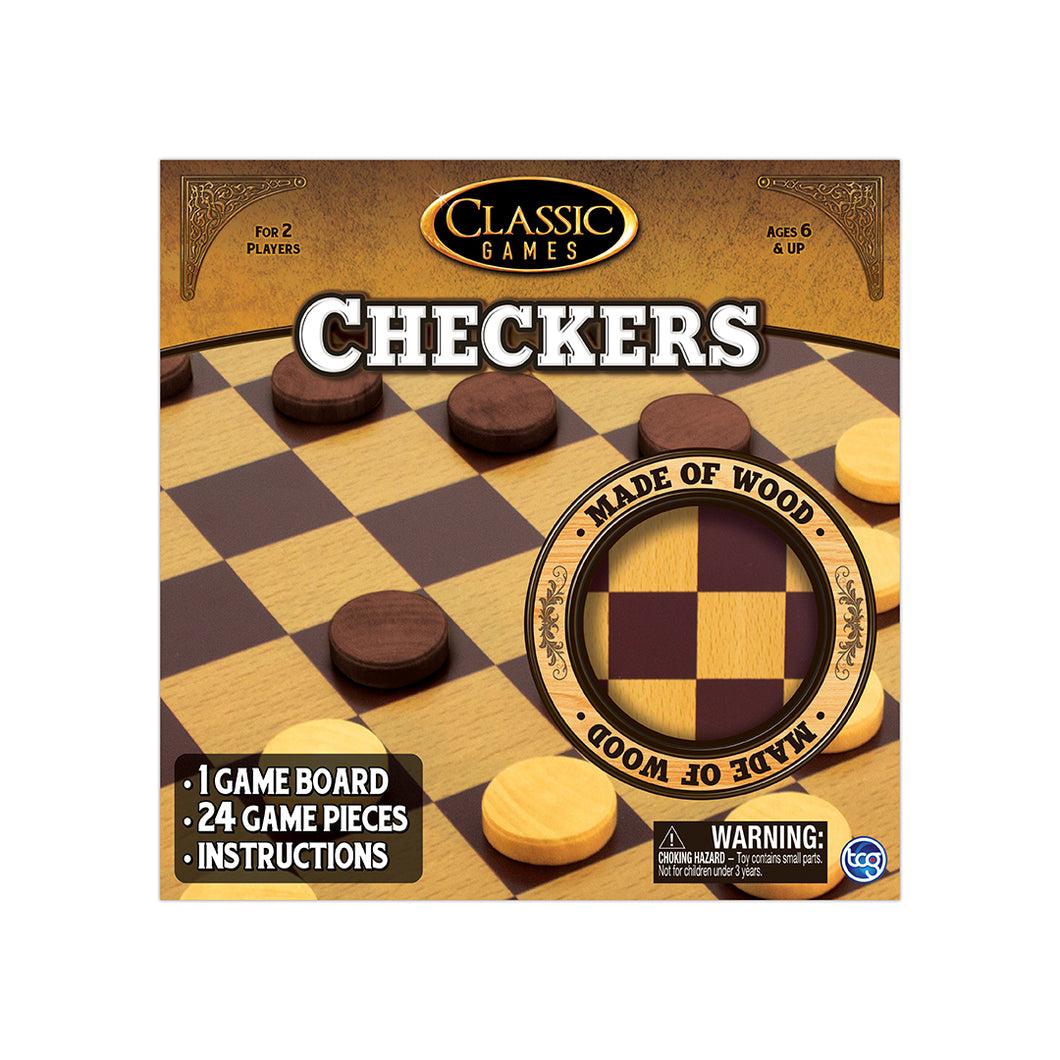 Classic Games | Solid Wood Checkers