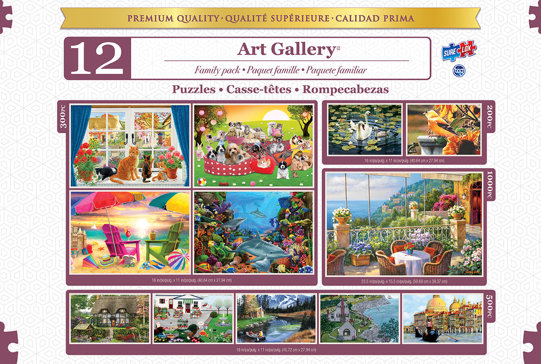 Sure Lox | 12-In-1 Art Gallery Assortment Puzzle