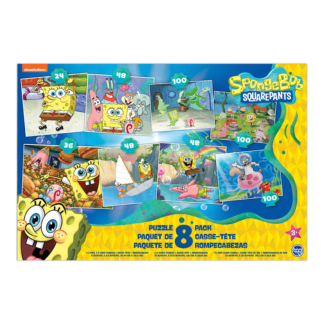 Sure Lox Kids | SpongeBob SquarePants 8 Pack Puzzles