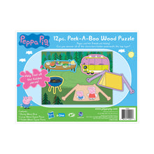Load image into Gallery viewer, Wood Activities | Peppa Pig 12 Piece Peek a Boo Wood Puzzle
