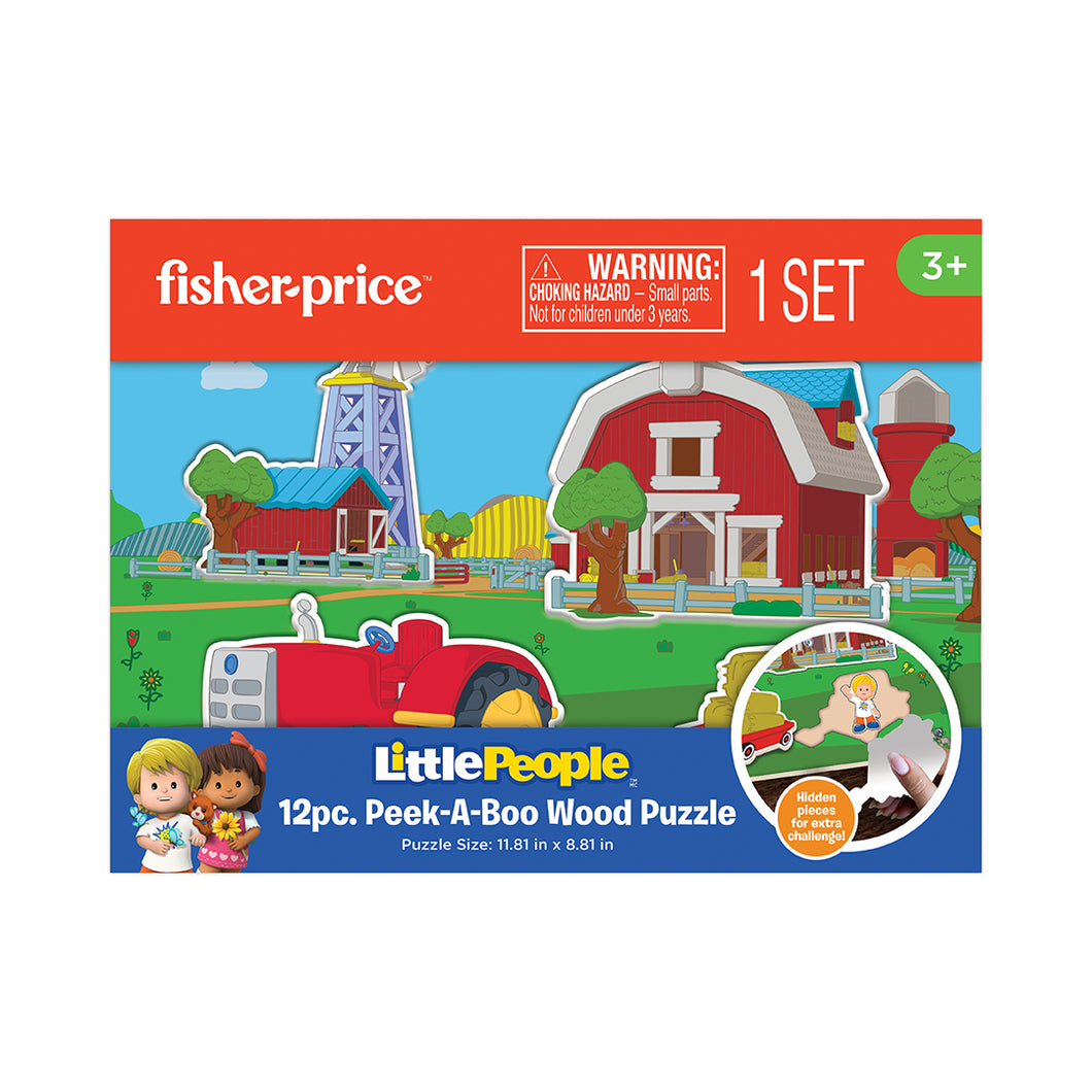 Wood Activities | Fisher Price Little People 12 Piece Peek a Boo Wood Puzzle