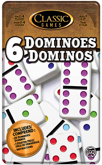 Classic Games | Double 6 Dominoes Tin