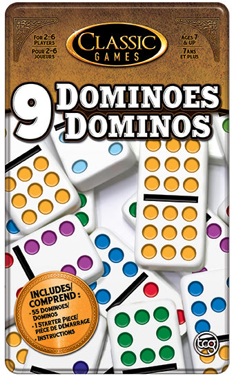 Classic Games | Double 9 Dominoes Tin