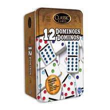 Load image into Gallery viewer, Classic Games | Double 12 Dominoes Tin
