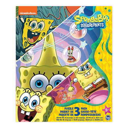Sure Lox Kids | SpongeBob SquarePants 3-In-1 Puzzles