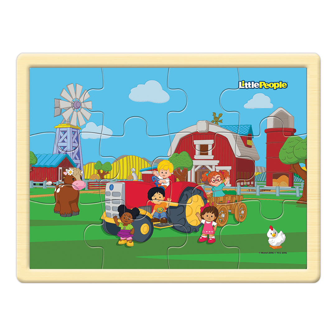 Wood Activities  Fisher Price Little People 12 Piece Wood Jigsaw Puzz –  TCG TOYS