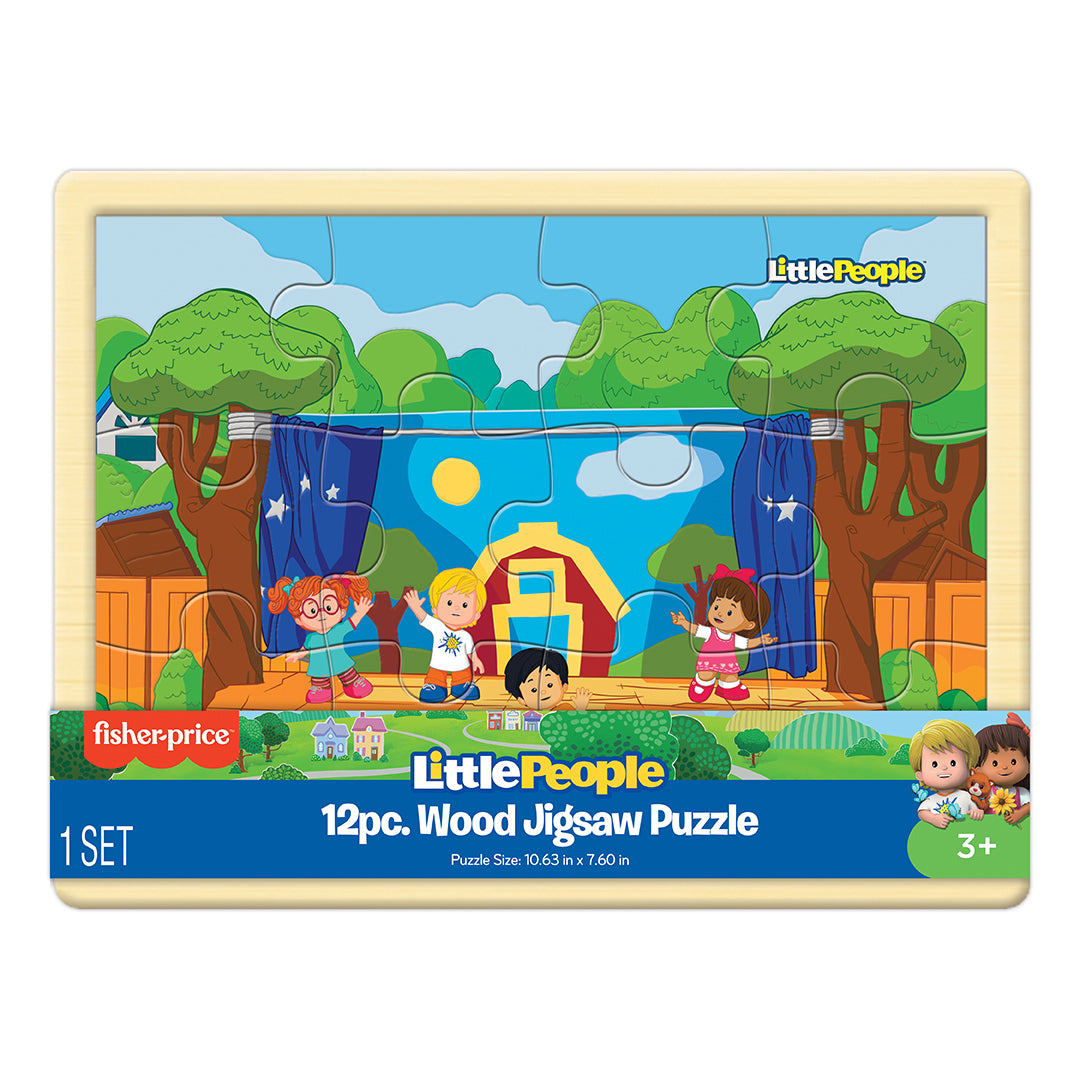 Wood Activities Fisher Price Little People 12 Piece Wood Jigsaw Puzz TCG TOYS