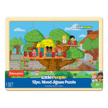 Load image into Gallery viewer, Wood Activities | Fisher Price Little People 12 Piece Wood Jigsaw Puzzle
