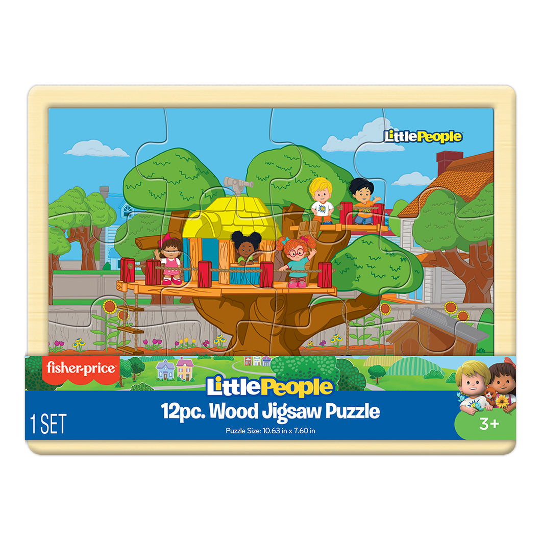 Wood Activities | Fisher Price Little People 12 Piece Wood Jigsaw Puzzle