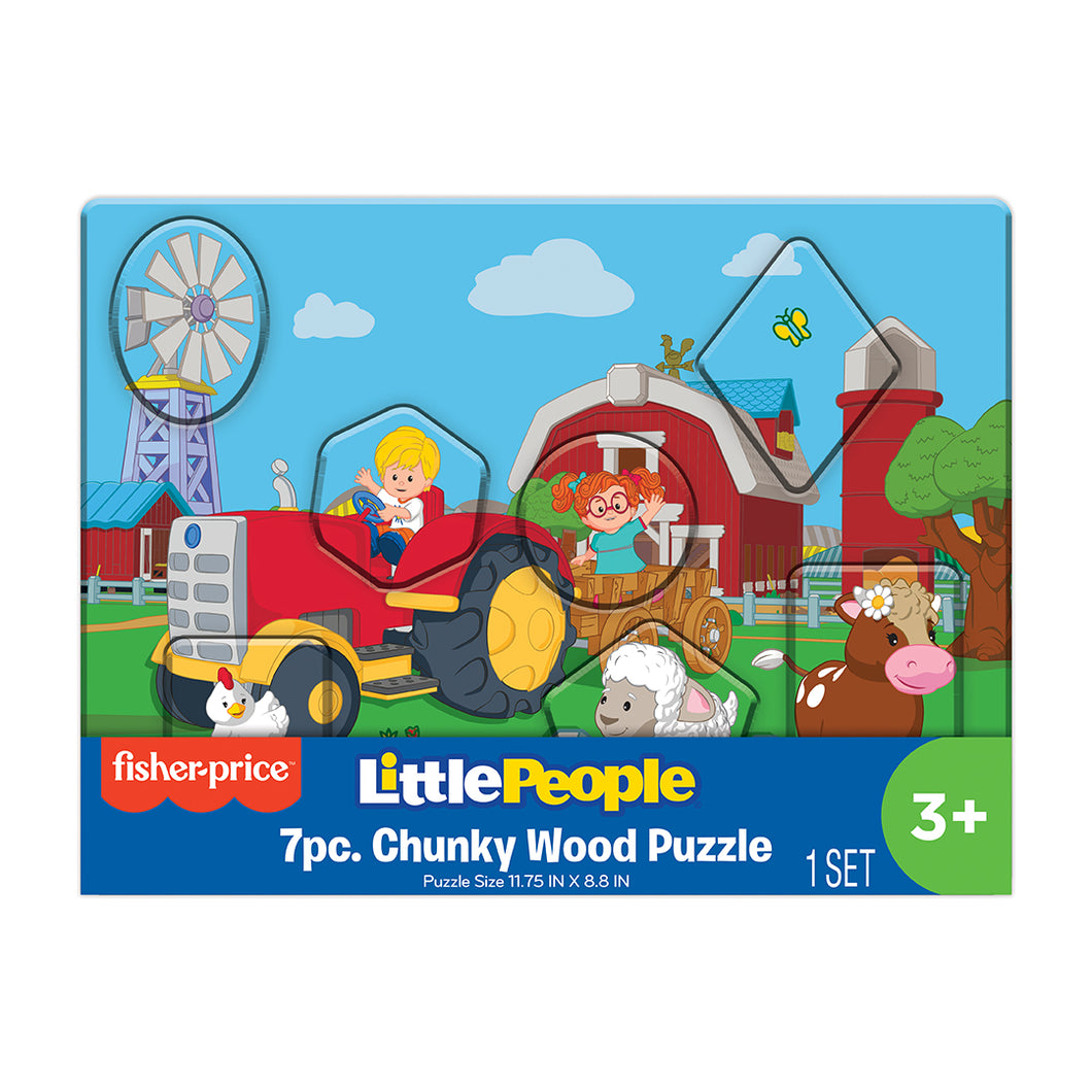 Wood Activities | Fisher Price Little People 7 Piece Chunky Wood Puzzle