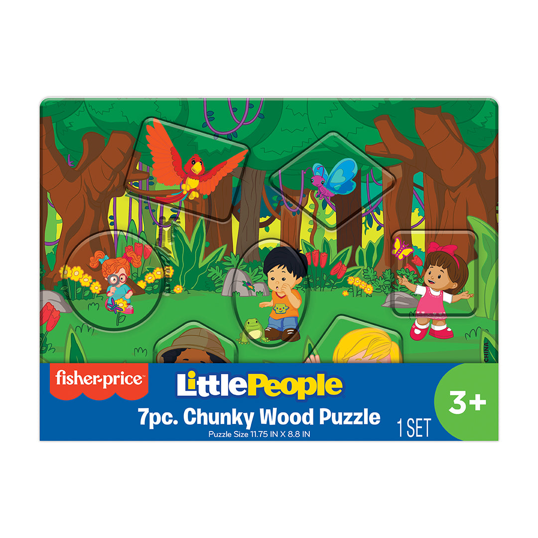 Wood Activities Fisher Price Little People 7 Piece Chunky Wood Puzzl TCG TOYS