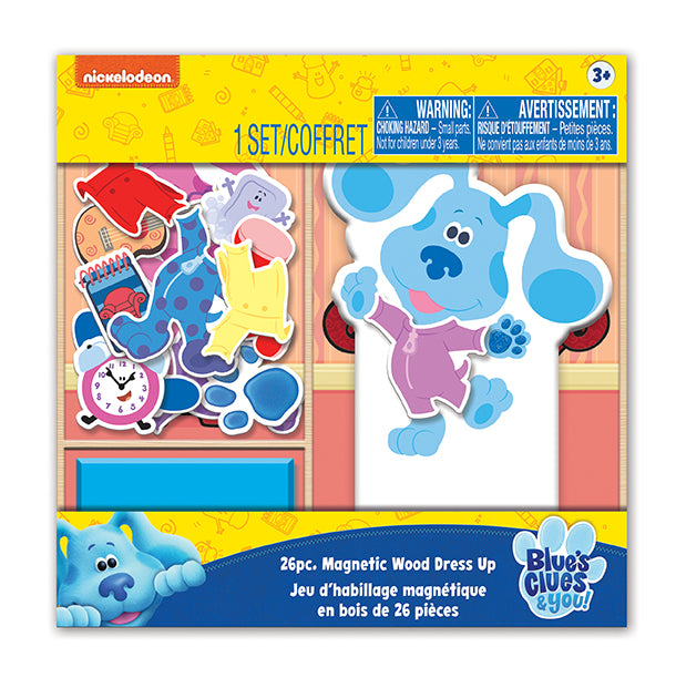 Wood Activities | Blue's Clues 26 Piece Magnetic Wood Dress Up