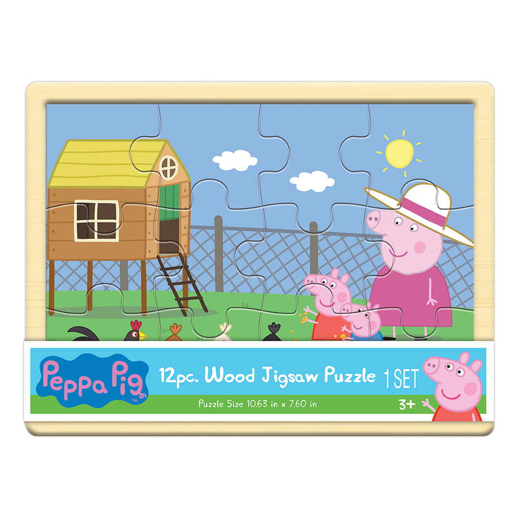 Wood Activities | Peppa Pig 12 Piece Wood Jigsaw Puzzle