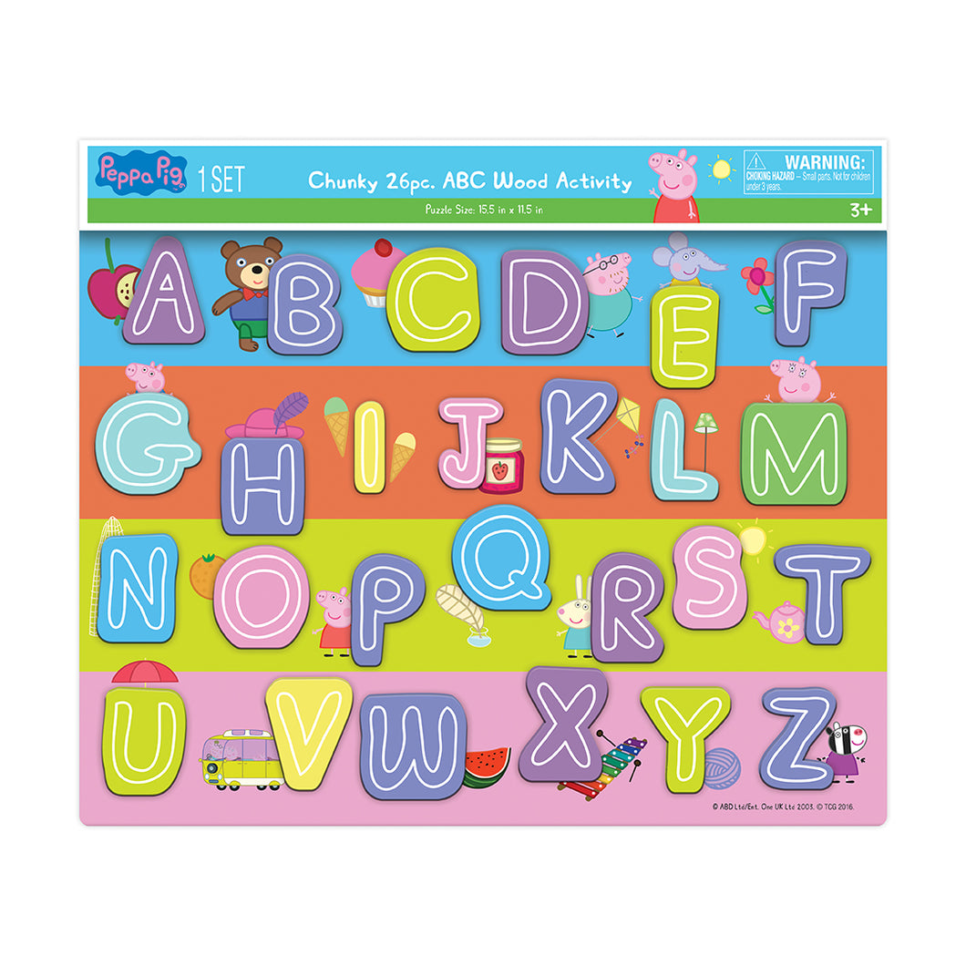Wood Activities | Peppa Pig 26 Piece Chunky ABC Wood Puzzle