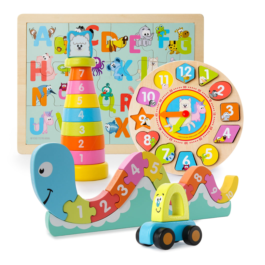 5 WOODEN TOY GIFT SET