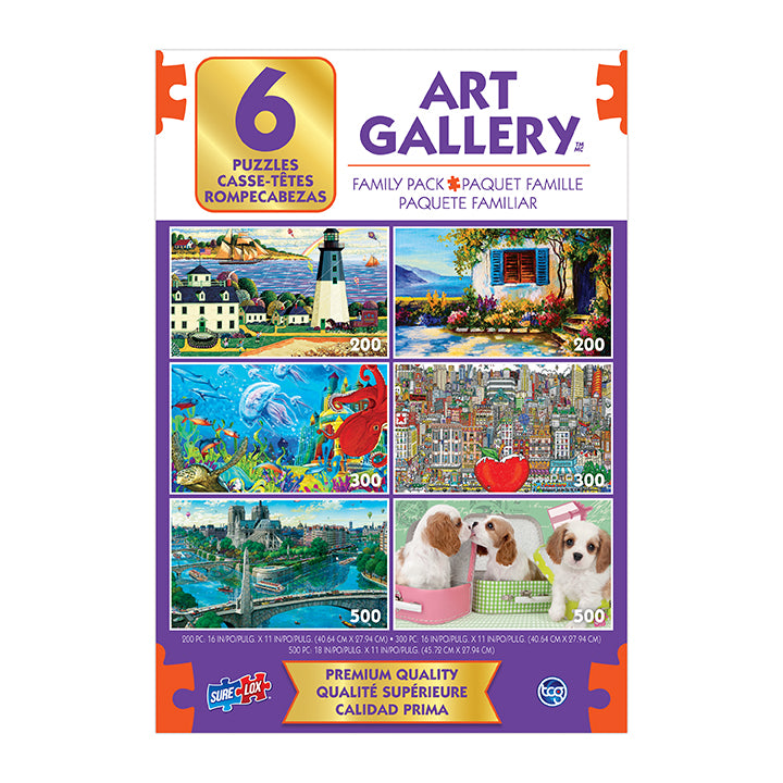 Sure Lox | 6-In-1 Art Gallery Assortment Puzzle