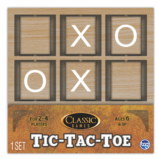 Wood Tic Tac Toe, Classic XOXO